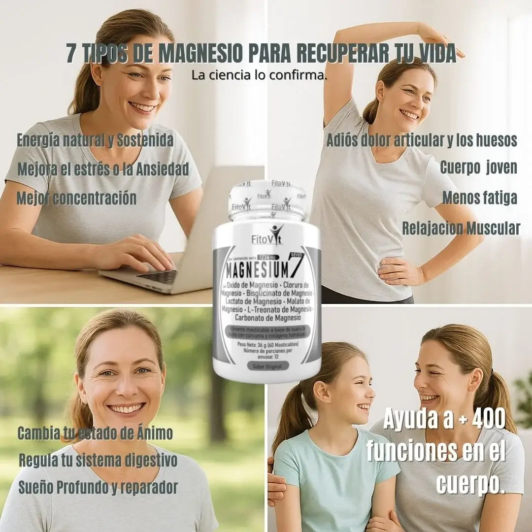 7 MAGNESIOS+COLAGENO HIDROLIZADO|PRODUCTO ORIGINAL.